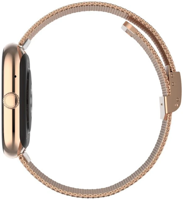 Garett išmanusis laikrodis su lietuvišku meniu Flow Rose Gold Mesh Steel