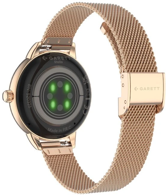 Garett išmanusis laikrodis su lietuvišku meniu Stella Rose Gold Mesh Steel