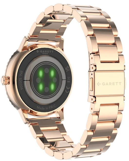 Garett išmanusis laikrodis su lietuvišku meniu Grace Rose Gold Solid Steel