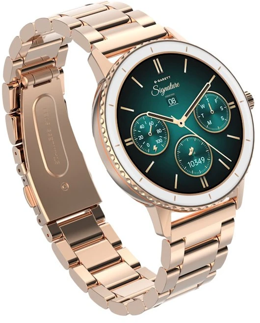 Garett išmanusis laikrodis su lietuvišku meniu Grace Rose Gold Solid Steel
