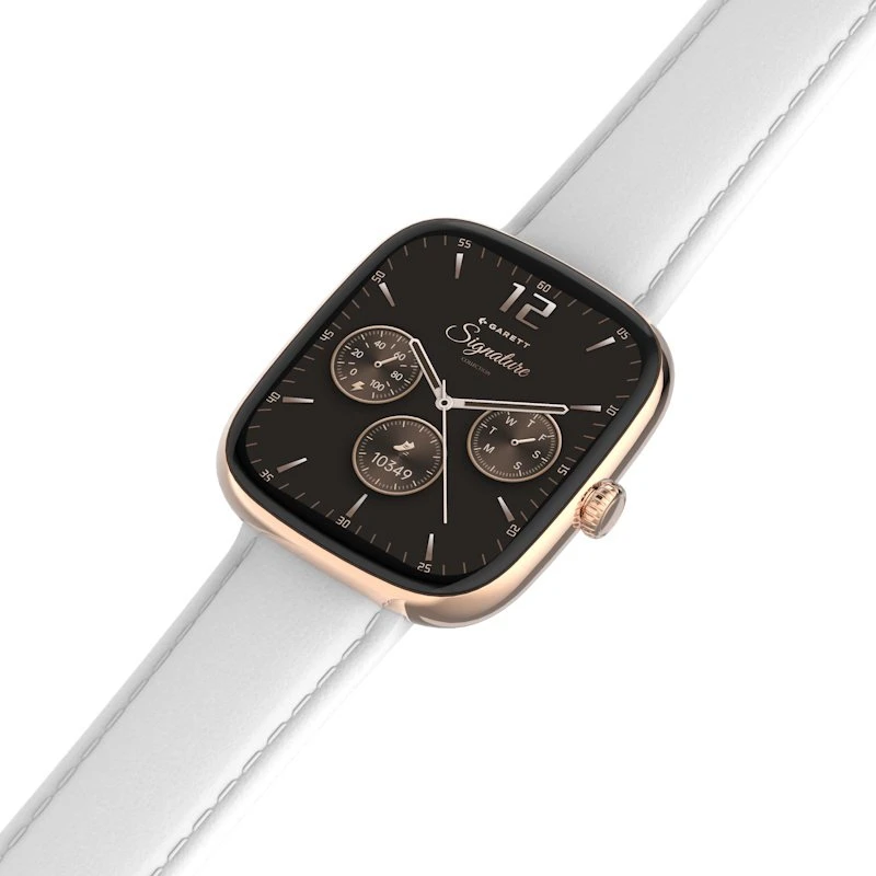 Garett išmanusis laikrodis su lietuvišku meniu Flow Rose Gold Mesh Steel