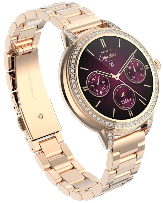 Garett išmanusis laikrodis su lietuvišku meniu Stella Rose Gold Solid Steel