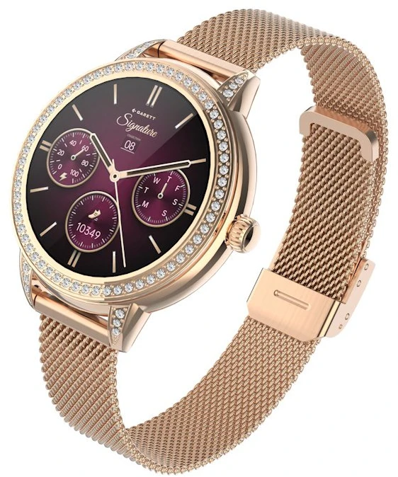 Garett išmanusis laikrodis su lietuvišku meniu Stella Rose Gold Mesh Steel