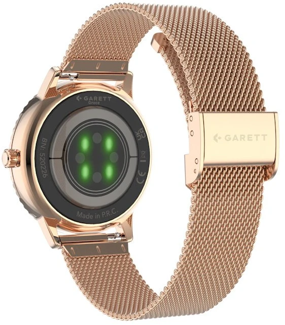 Garett išmanusis laikrodis su lietuvišku meniu Grace Rose Gold Mesh Steel