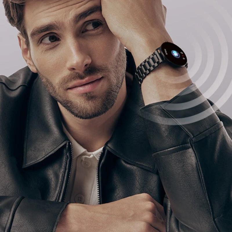 Garett išmanusis laikrodis su lietuvišku meniu Quantum Glow Juodas steel
