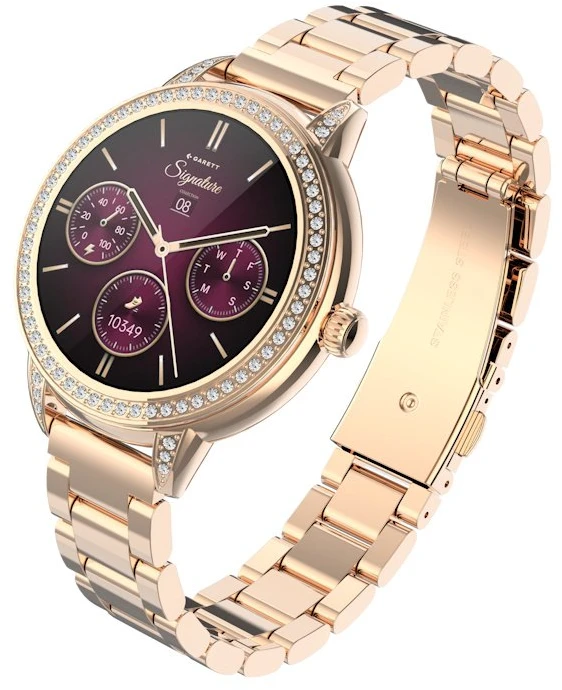 Garett išmanusis laikrodis su lietuvišku meniu Stella Rose Gold Solid Steel