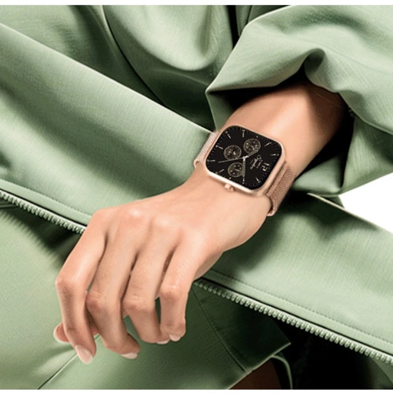 Garett išmanusis laikrodis su lietuvišku meniu Flow Rose Gold Mesh Steel