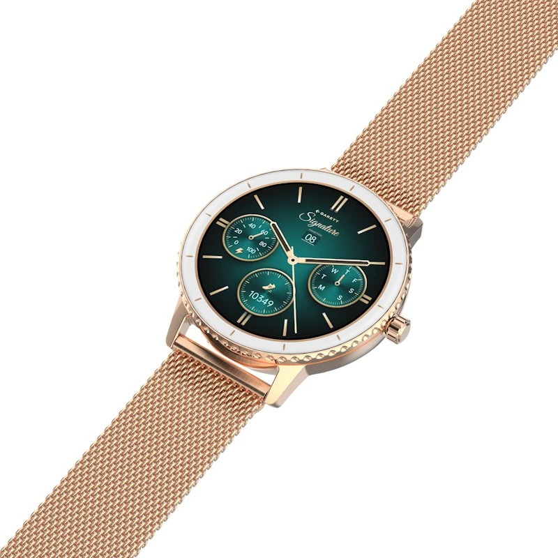 Garett išmanusis laikrodis su lietuvišku meniu Grace Rose Gold Mesh Steel