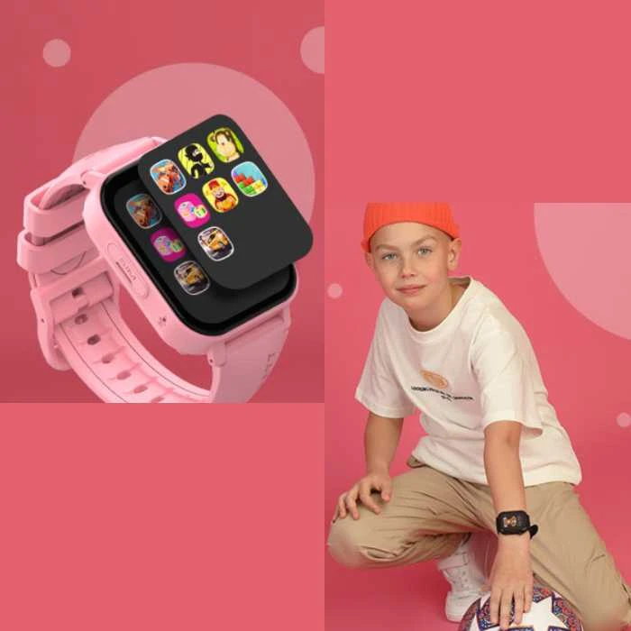 Išmanusis laikrodis vaikams su lietuvišku meniu Garett Kids Rel 4G Rožinė