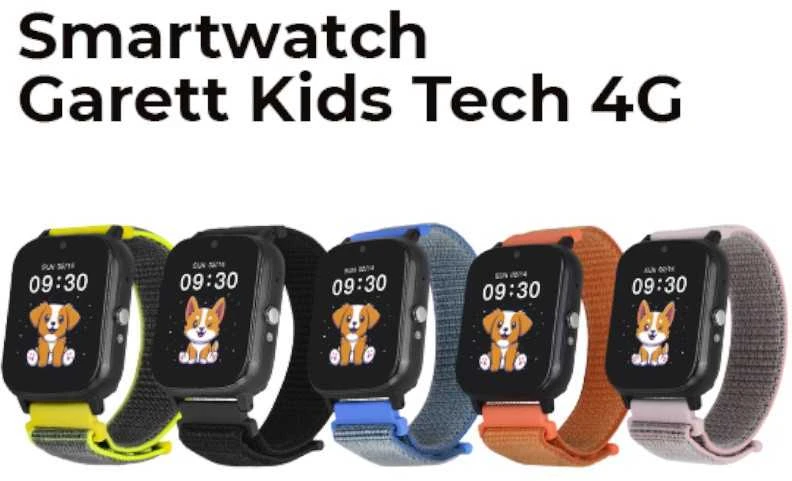 Išmanusis laikrodis vaikams Garett Kids Tech 4G, Juodos spalvos