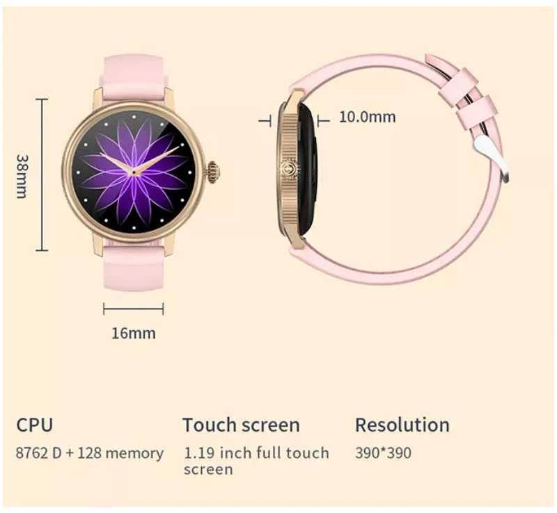 Karen M Išmanusis laikrodis CF90 BK SIL su AMOLED ekranu