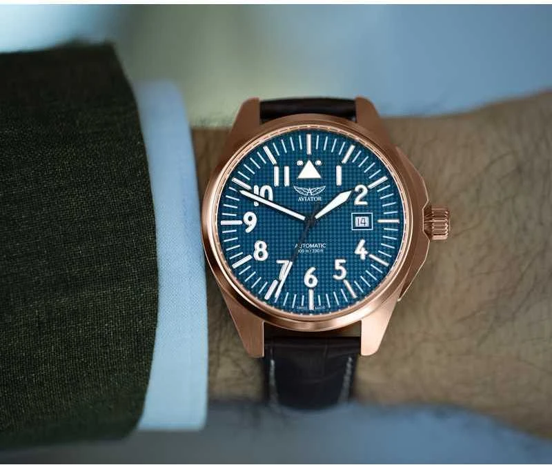 Laikrodis Aviator Airacobra 43 Auto V.3.39.2.335.4