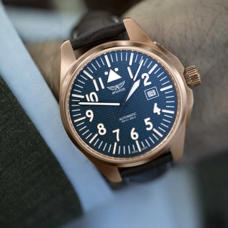 Laikrodis Aviator Airacobra 43 Auto V.3.39.2.335.4