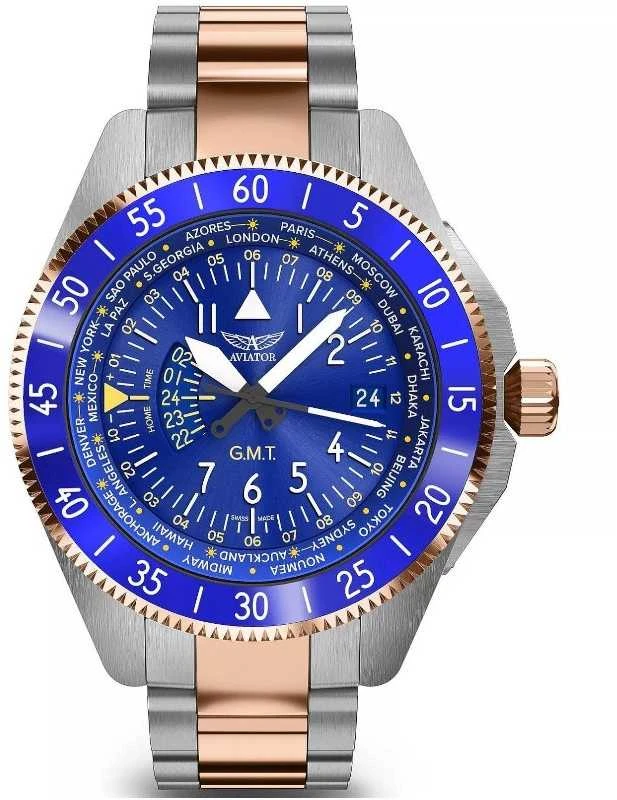 Laikrodis Aviator Airacobra GMT V.1.37.3.308.5