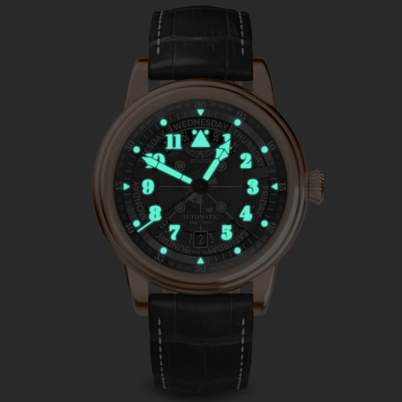 Laikrodis Aviator DOUGLAS DAY-DATE MECA-41 V.3.36.0.286.4