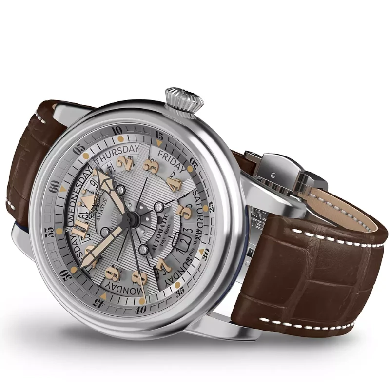 Laikrodis Aviator DOUGLAS DAY-DATE MECA-41 V.3.36.0.286.4