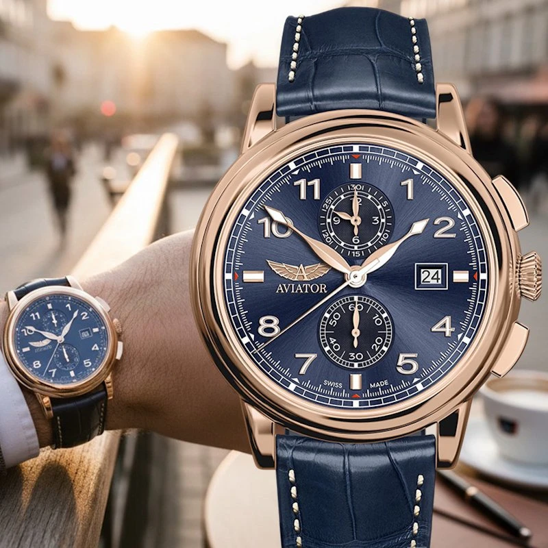 Laikrodis Aviator Douglas DC-3 Chronograph V.2.45.2.408.4