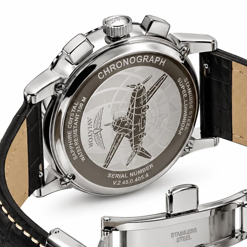 Laikrodis Aviator Douglas DC-3 Chronograph V.2.45.0.405.4