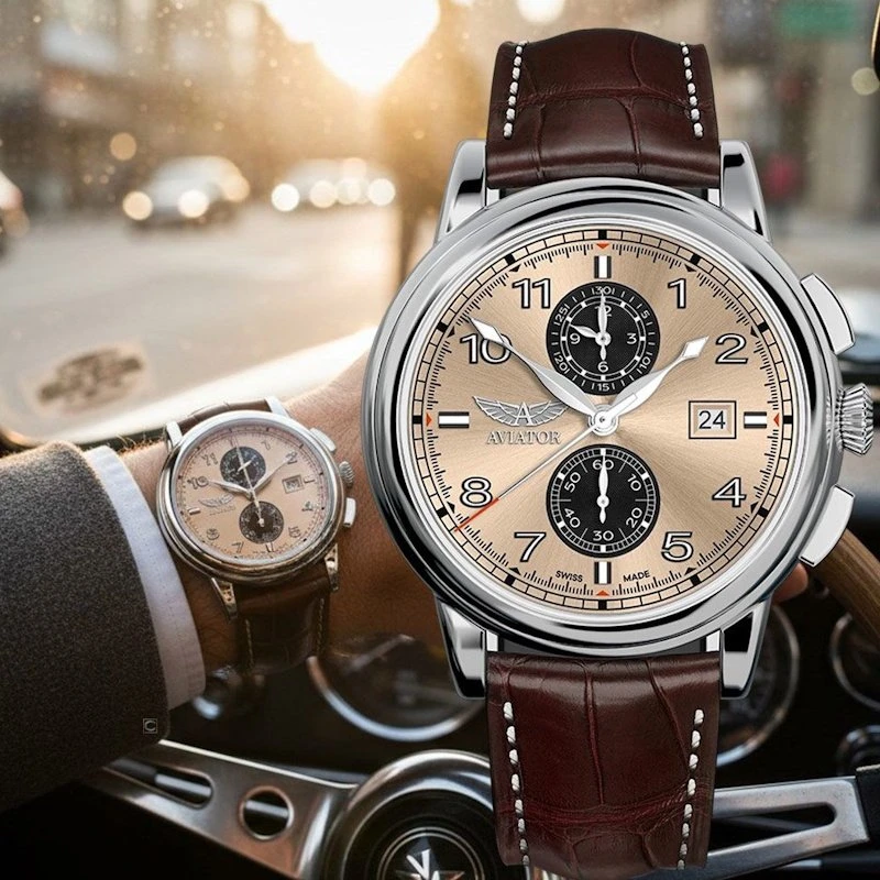 Laikrodis Aviator Douglas DC-3 Chronograph V.2.45.0.409.4