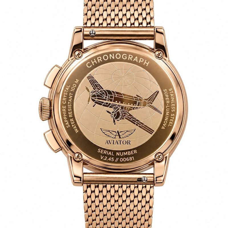 Laikrodis Aviator Douglas DC-3 Chronograph V.2.45.2.408.5