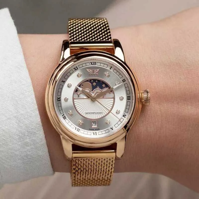 Laikrodis AVIATOR Douglas Moonflight Diamonds Edition V.1.33.2.380.5