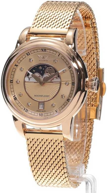 Laikrodis AVIATOR Douglas Moonflight Diamonds Edition V.1.33.2.383.4