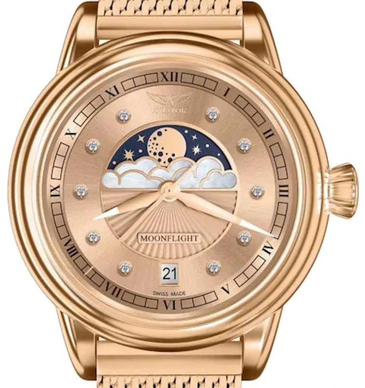 Laikrodis AVIATOR Douglas Moonflight Diamonds Edition V.1.33.2.383.4