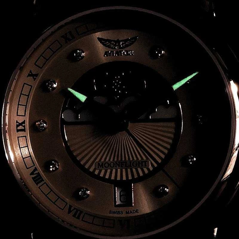 Laikrodis AVIATOR Douglas Moonflight Diamonds Edition V.1.33.2.383.4