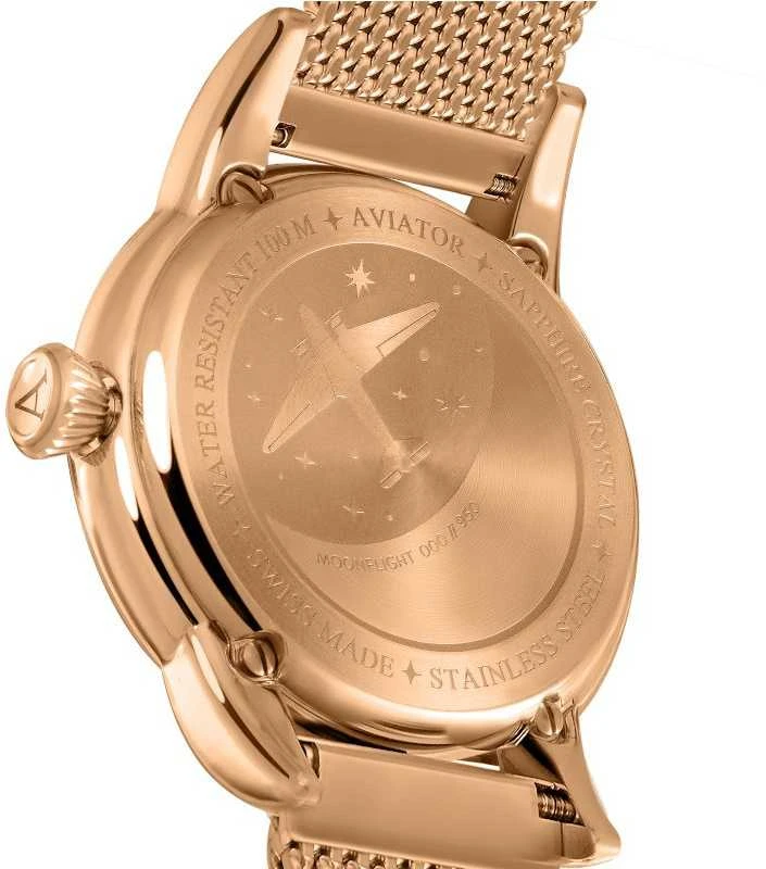 Laikrodis AVIATOR Douglas Moonflight Diamonds Edition V.1.33.2.380.5