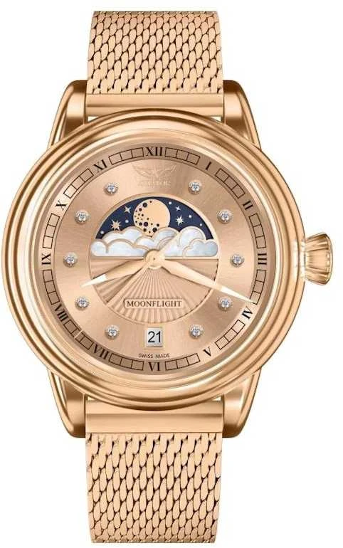 Laikrodis AVIATOR Douglas Moonflight Diamonds Edition V.1.33.2.383.4