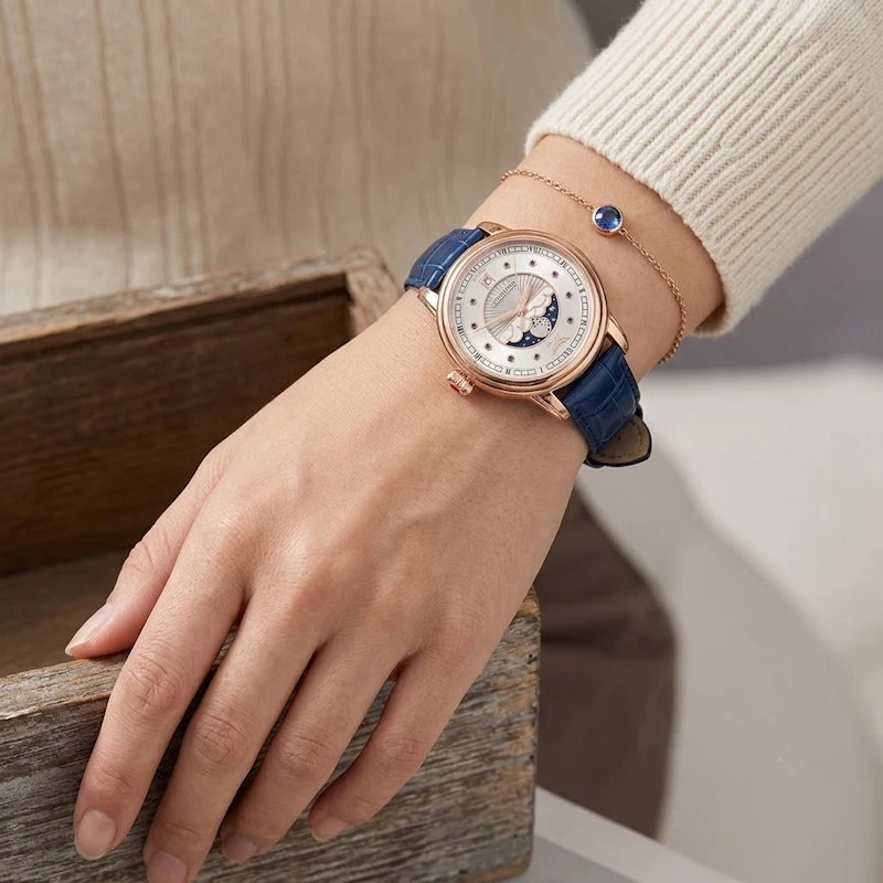 Laikrodis AVIATOR Douglas Moonflight Gemstone Edition Mėlyna Sapphire V.1.33.2.416.4