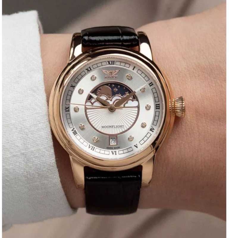 Laikrodis AVIATOR Douglas Moonflight Diamonds Edition V.1.33.2.382.4