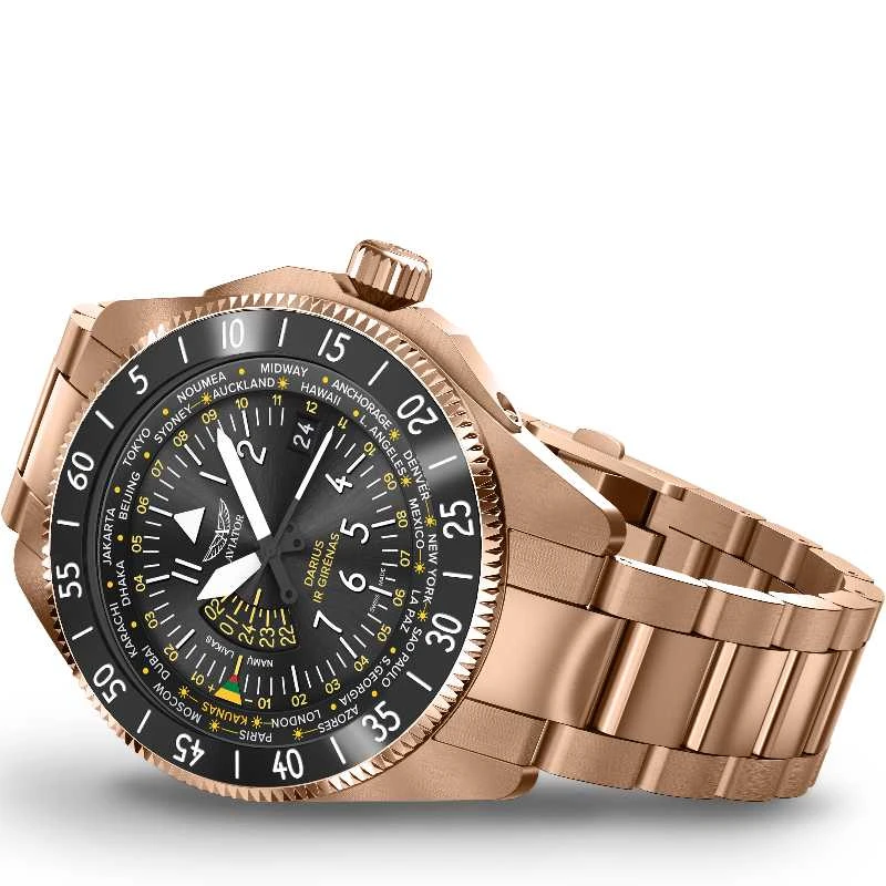 Laikrodis Aviator GMT Darius ir Girėnas. Skrydis per Atlantą V.1.37.2.292.5