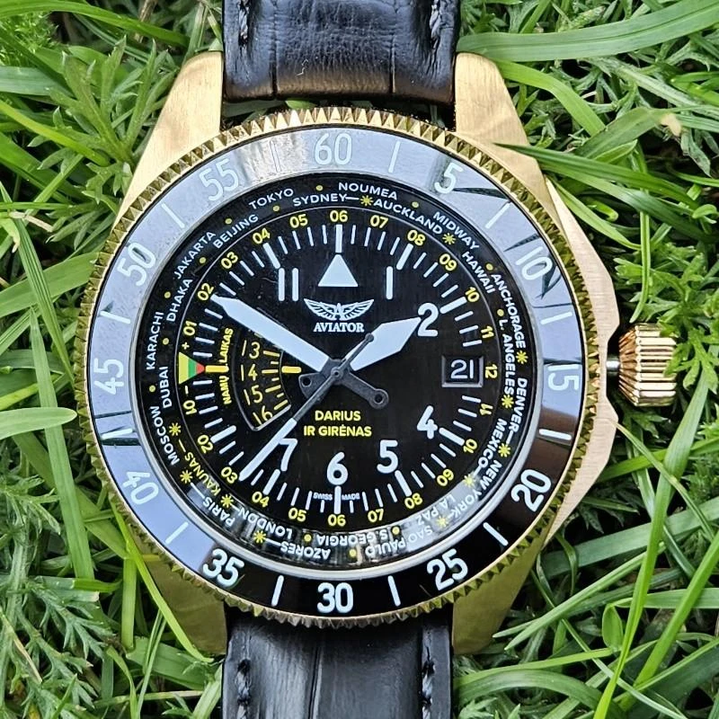 Laikrodis Aviator GMT Darius ir Girėnas. Skrydis per Atlantą V.1.37.2.292.4