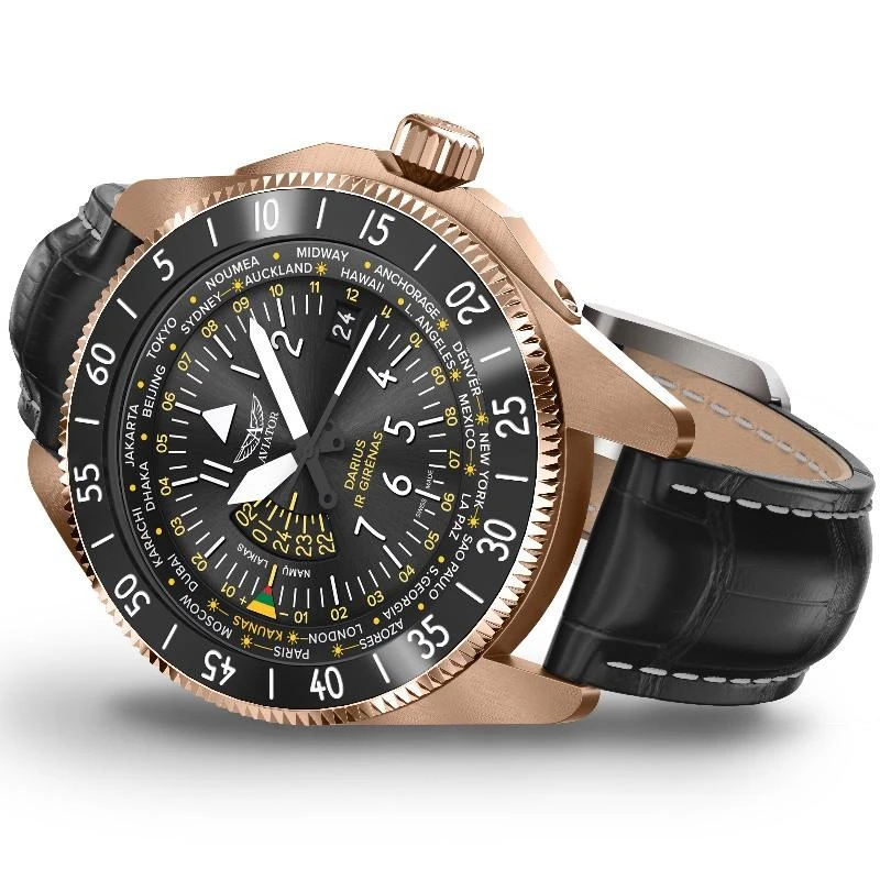 Laikrodis Aviator GMT Darius ir Girėnas. Skrydis per Atlantą V.1.37.2.292.4