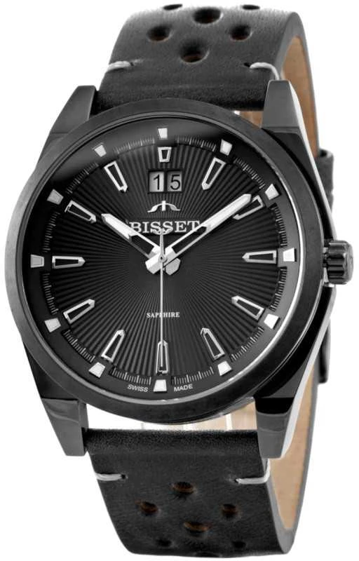 Laikrodis vyrams BISSET BSCF40 (zb095c) - safyro stiklas
