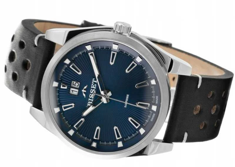 Laikrodis vyrams BISSET BSCF40 (zb095b) - safyro stiklas