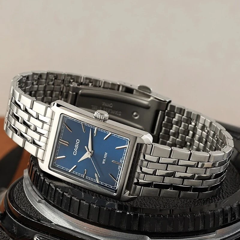 Laikrodis Casio Collection Vintage CASIO COLLECTION TANK - Mėlynas MTP-B215D-2AVER