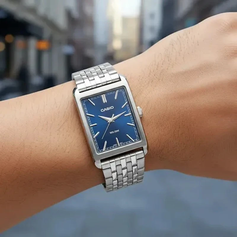 Laikrodis Casio Collection Vintage CASIO COLLECTION TANK - Mėlynas MTP-B215D-2AVER