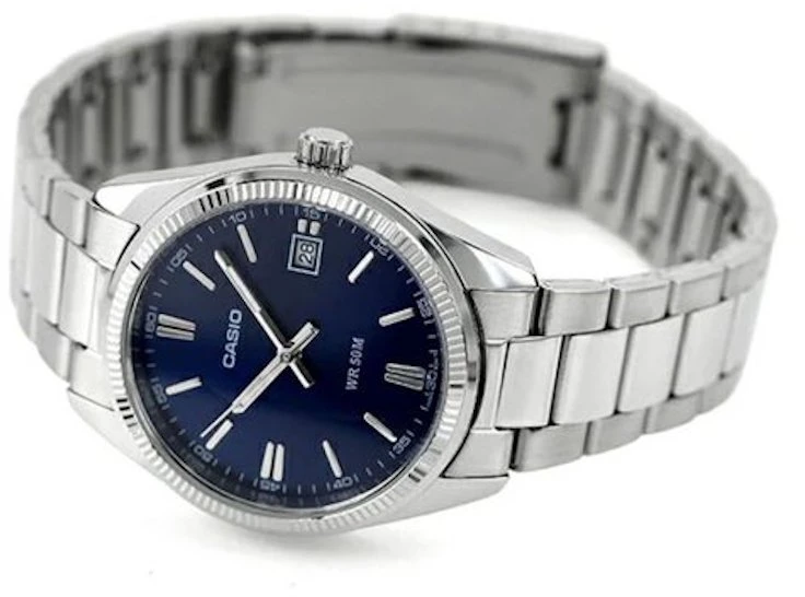 Laikrodis Casio Collection Vintage CASIO COLLECTION UNISEX DATE - Mėlynas - UNISEX UTP-1302PD-2A1VEF