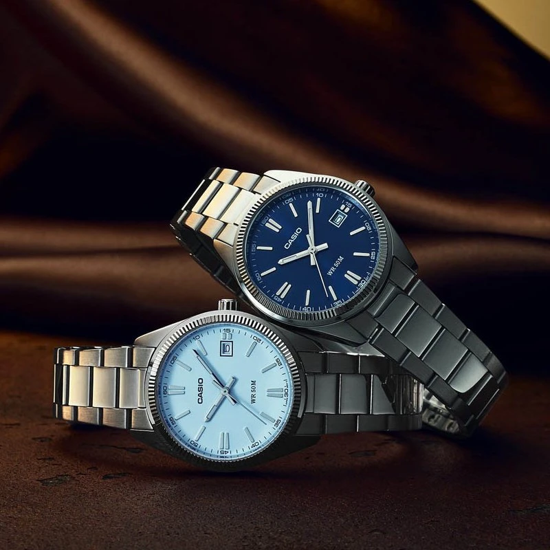 Laikrodis Casio Collection Vintage CASIO COLLECTION UNISEX DATE - Mėlynas - UNISEX UTP-1302PD-2A1VEF