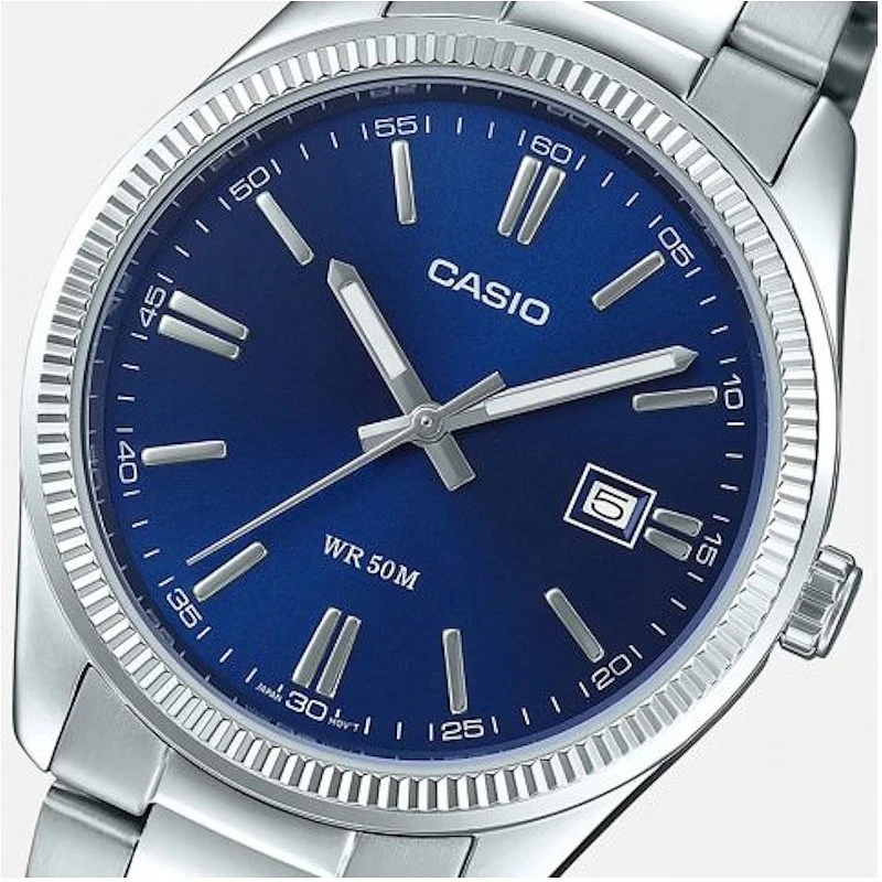 Laikrodis Casio Collection Vintage CASIO COLLECTION UNISEX DATE - Mėlynas - UNISEX UTP-1302PD-2A1VEF