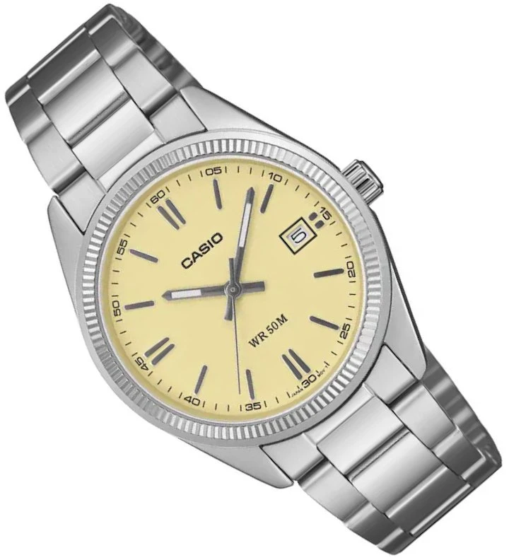 Laikrodis Casio Collection Vintage CASIO COLLECTION modelis UNISEX DATE - Geltonas - UNISEX