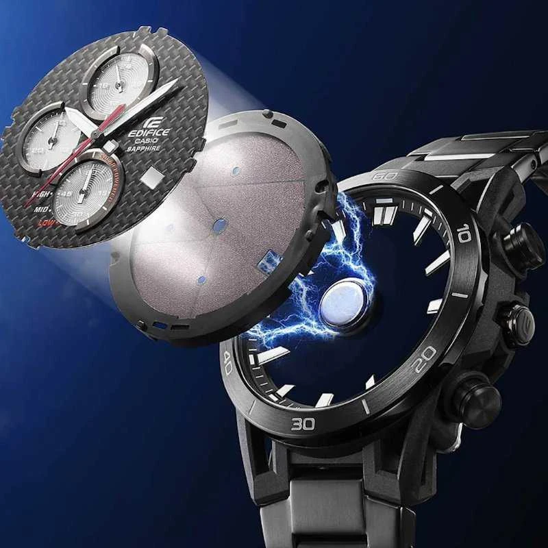 Laikrodis „Casio Edifice“ saulės energija varomas chronografas EQS-940NL-1AVUEF