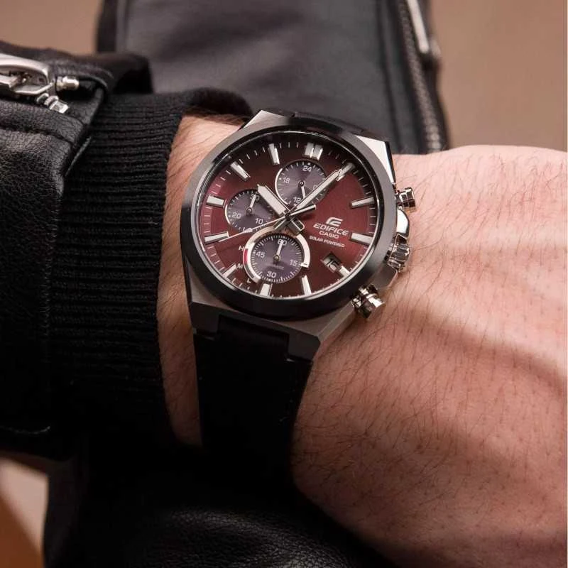 Laikrodis Casio „Edifice“ saulės energija varomas chronografas EFS-S630BL-5AVUEF