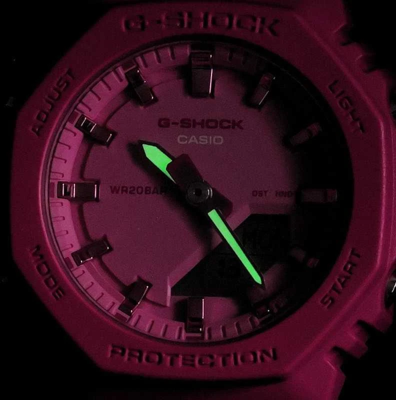 Laikrodis Casio G-shock analoginis-skaitmeninis moteriškas GMA-P2100PP-4AER