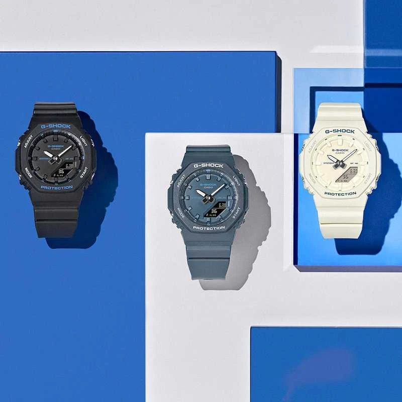 Laikrodis Casio G-shock analoginis-skaitmeninis moteriškas GMA-P2100BA-2AER