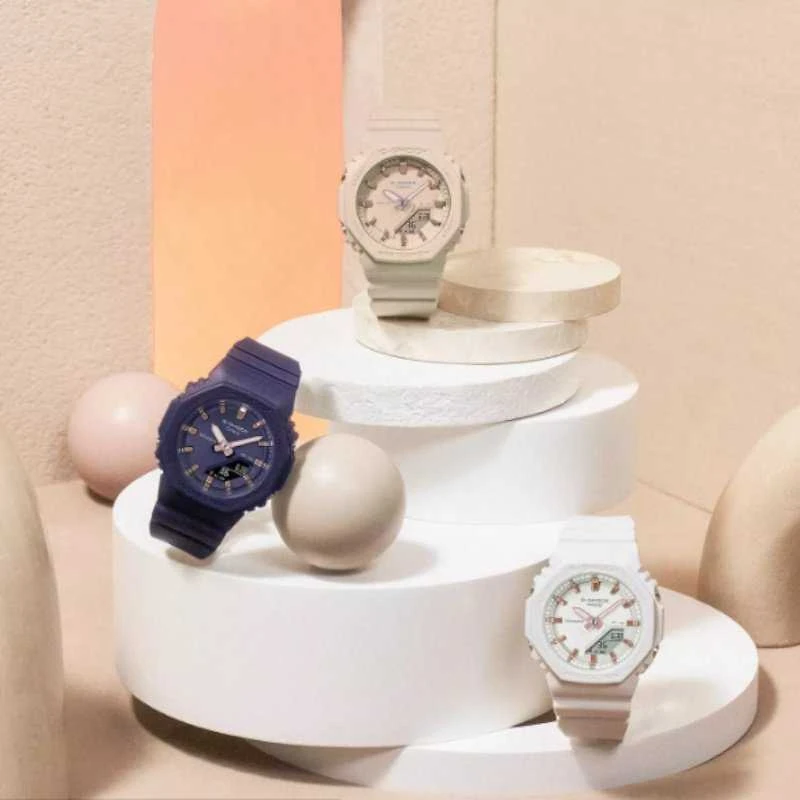 Laikrodis Casio G-Shock analoginis-skaitmeninis moteriškas GMA-P2100M-2AER