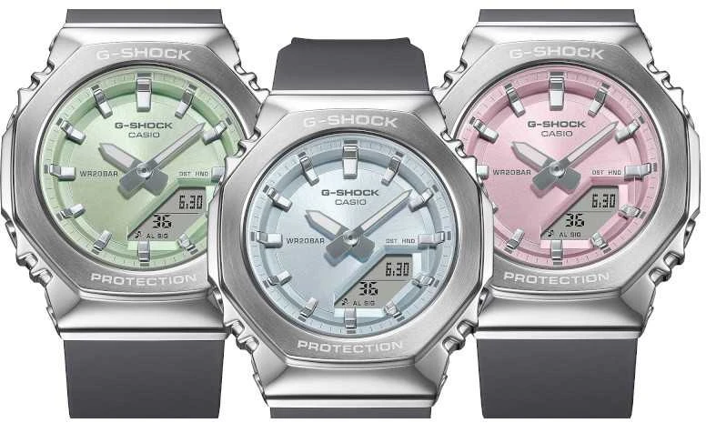 Laikrodis Casio G-shock analoginis-skaitmeninis moteriškas GM-S2110-3AER