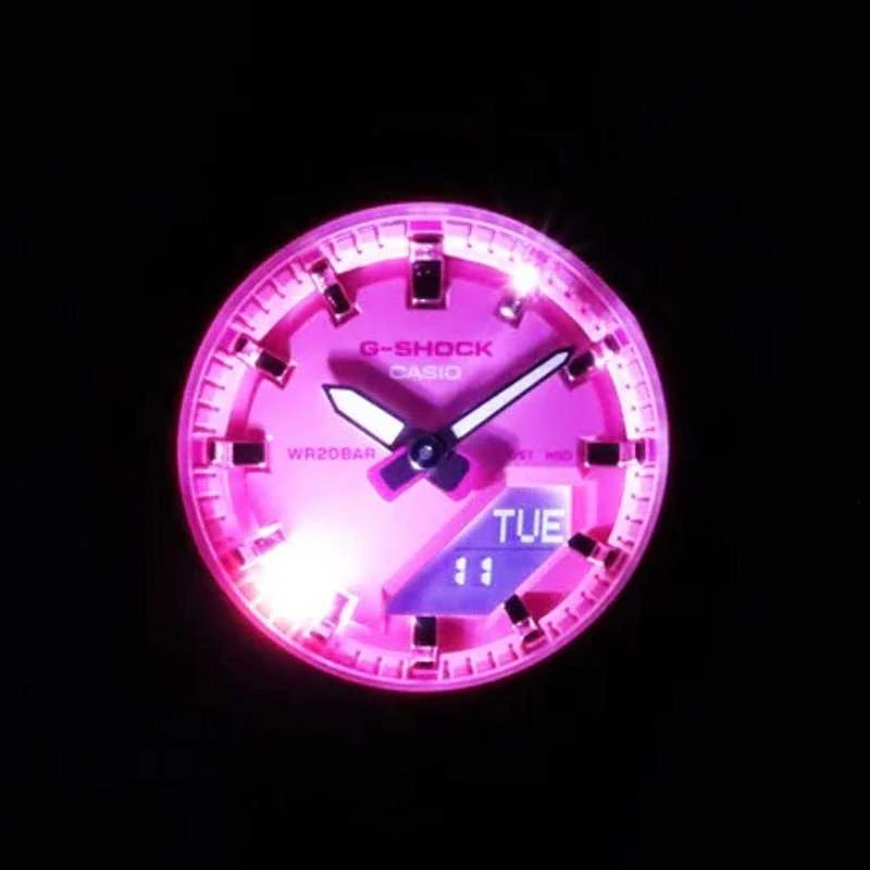 Laikrodis Casio G-shock analoginis-skaitmeninis moteriškas GMA-P2100PP-4AER